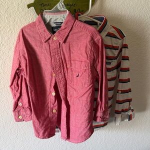 Nautica Kids Light Blue Striped Button-Down Shirt